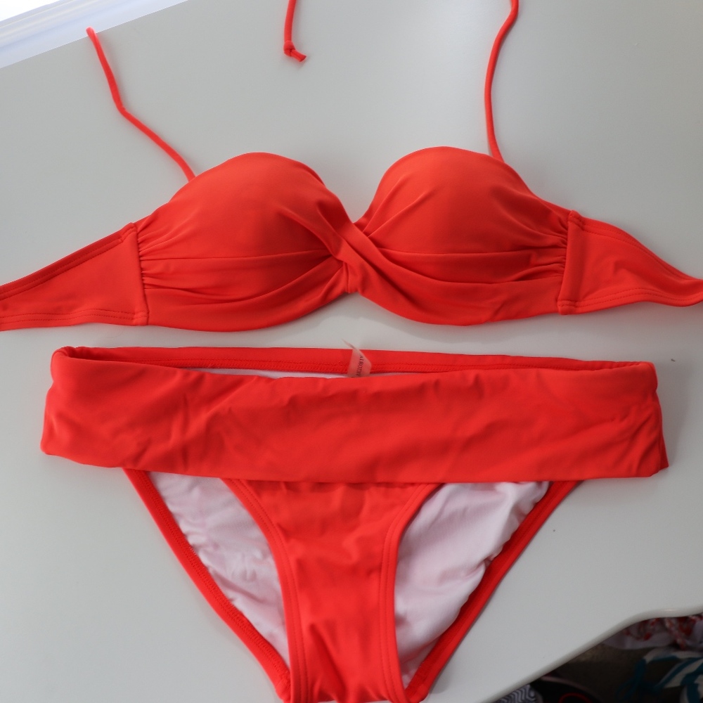 Victoria's Secret Red / Orange Bikini Bottoms